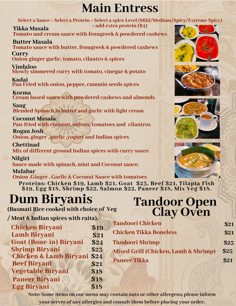 Menu Shiva's Bar & Grill - Allen-3