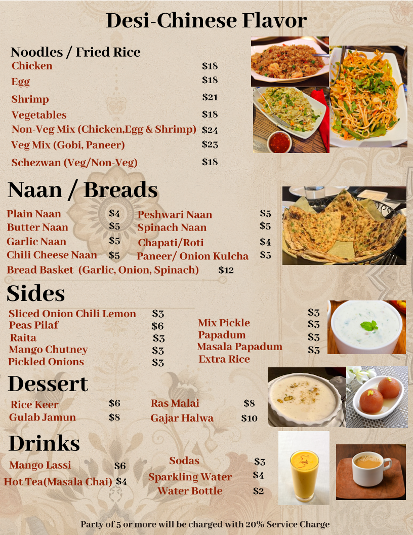 Menu Shiva's Bar & Grill - Allen-5